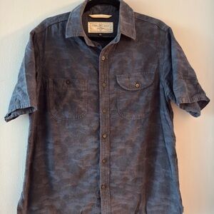 Rogue Territory Indigo Camo Button-Down Shirt